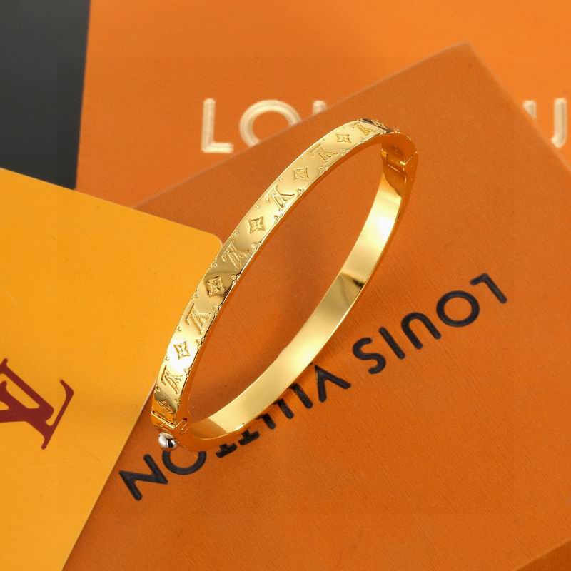 Lou Vuitton Gold Logo Bracelet