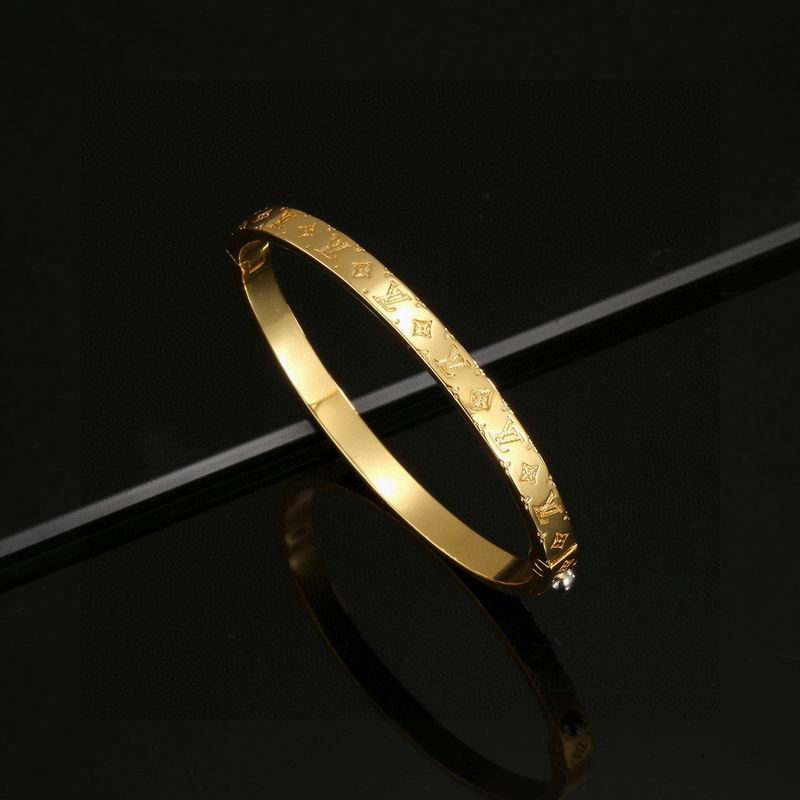 Lou Vuitton Gold Logo Bracelet