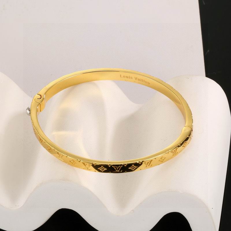 Lou Vuitton Gold Logo Bracelet