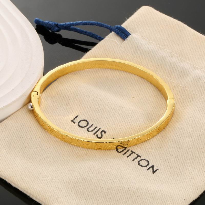 Lou Vuitton Gold Logo Bracelet